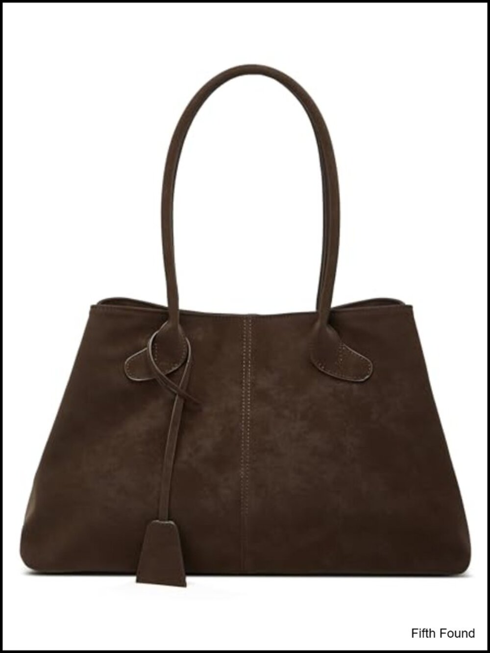 Faux Leather Satchel Tote with Top Handles Magnetic Closure